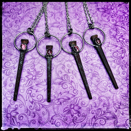 Amethyst Coffin Nail Talisman