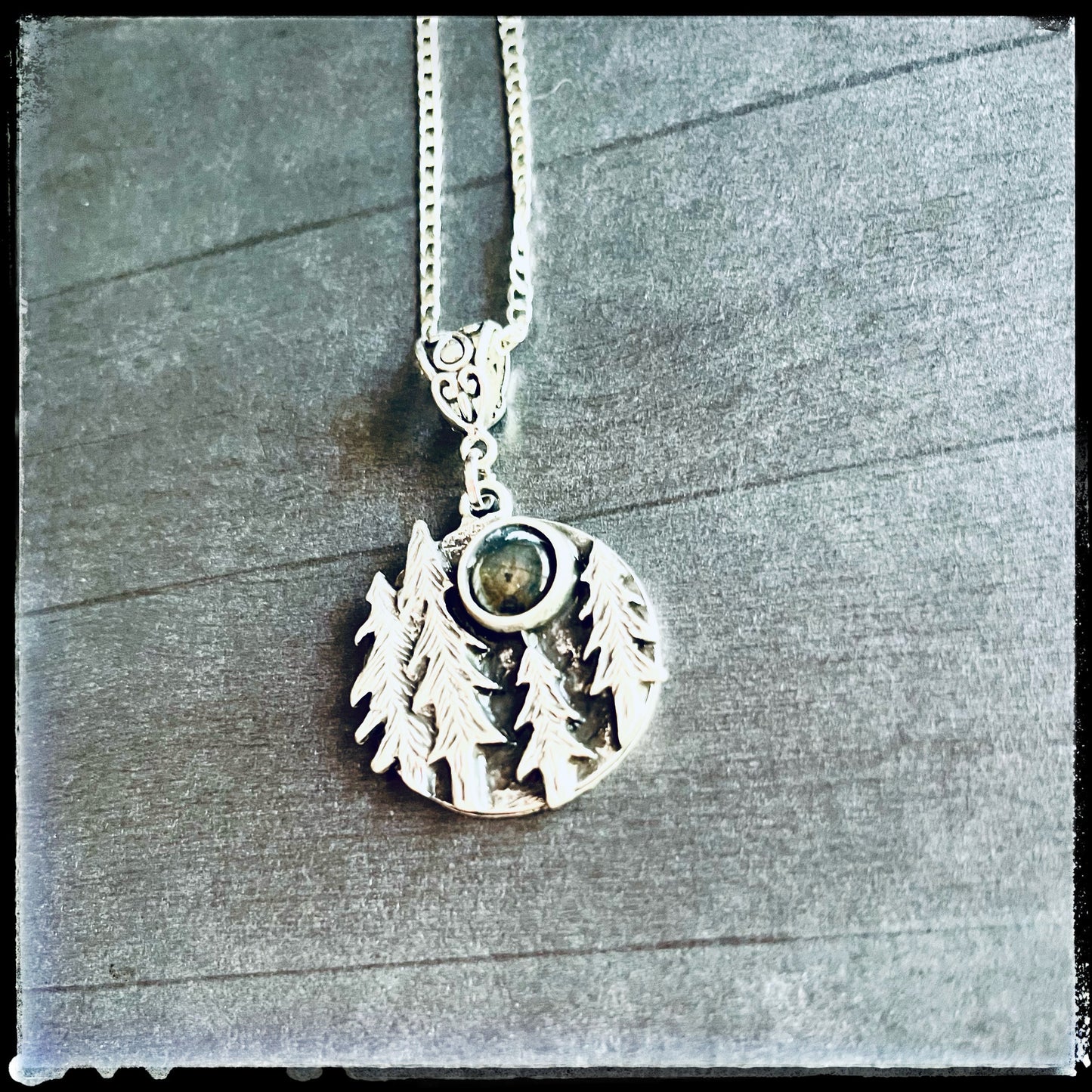 Forgotten Forest #3 ~ Labradorite ~ Tree Pendant