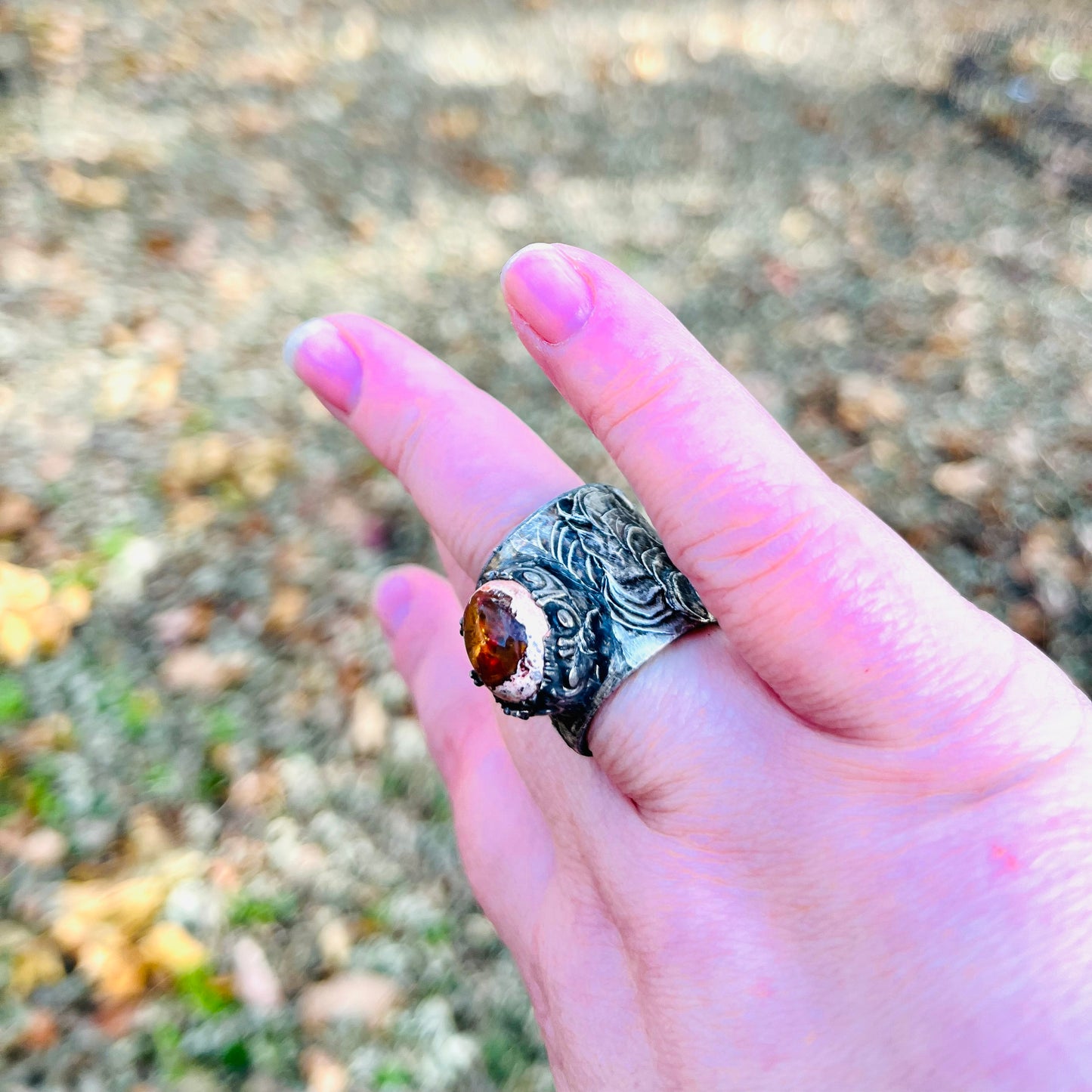 Mexican Fire Opal Ring ~ Size 7