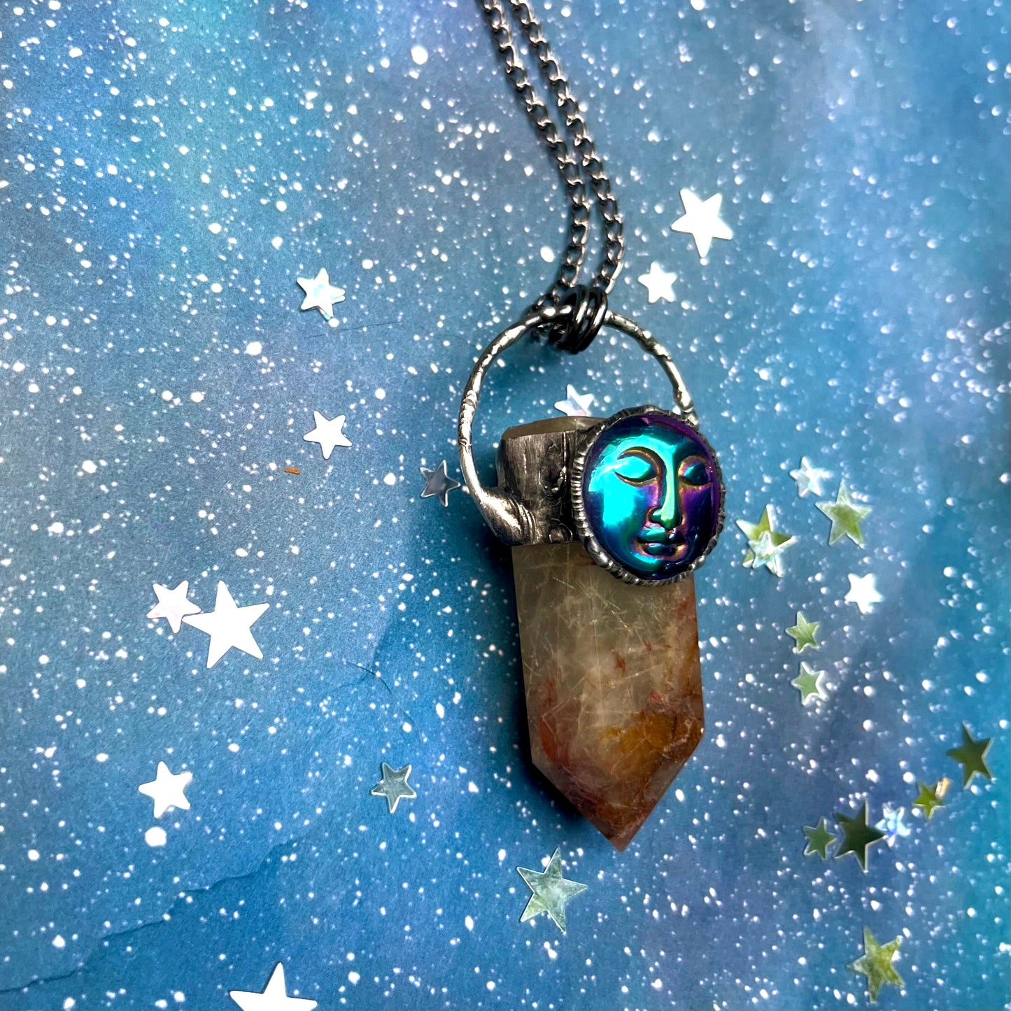 The Watchers-Azazel ~ Rutilated Quartz ~ Rainbow Titanium ~ Talisman