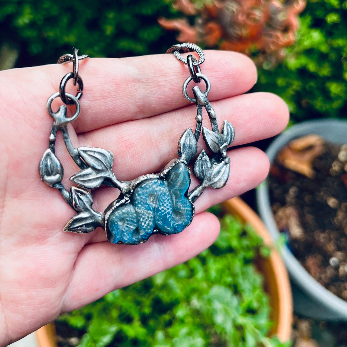 Serpents Garden ~ Labradorite Snake ~ Moon Talisman